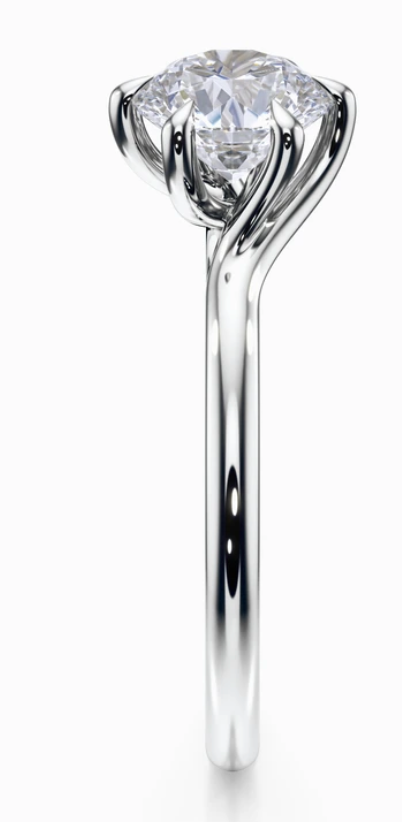 Twist Ring platinum Bridal Set