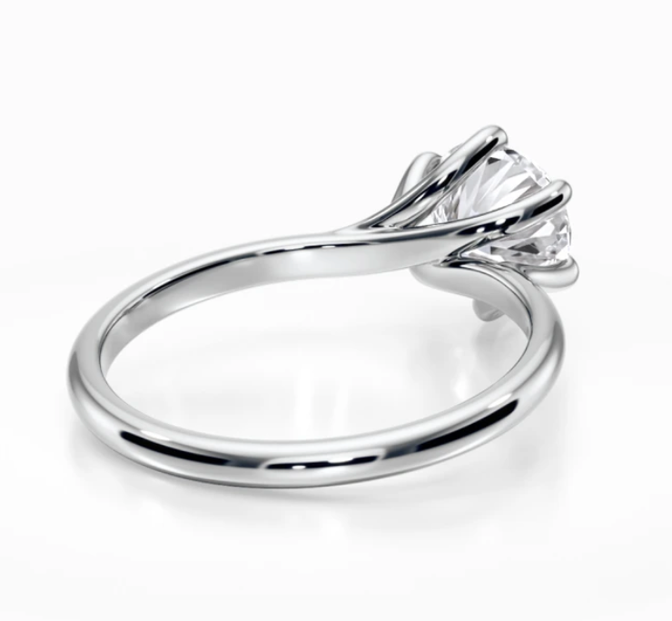 Twist Ring platinum Bridal Set