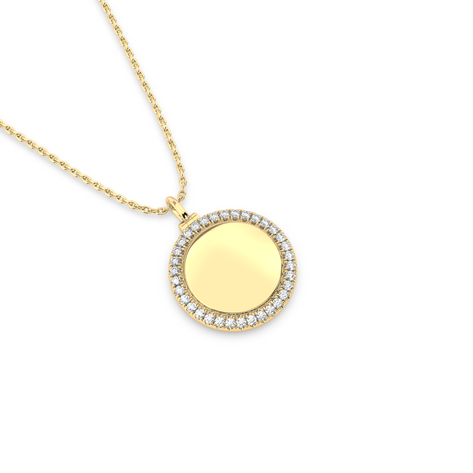 CYG-PV Gold Engravable Disc Pendant