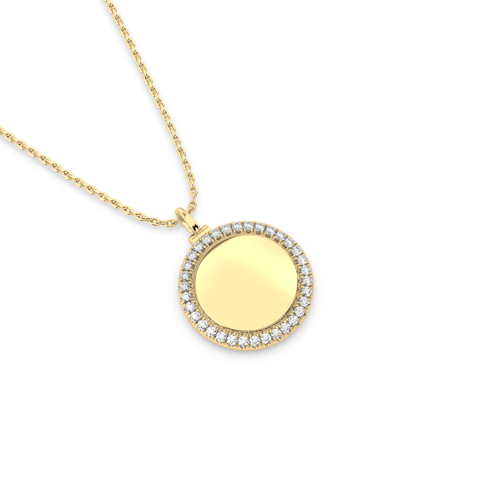 CYG-FV Gold Engravable Disc Pendant