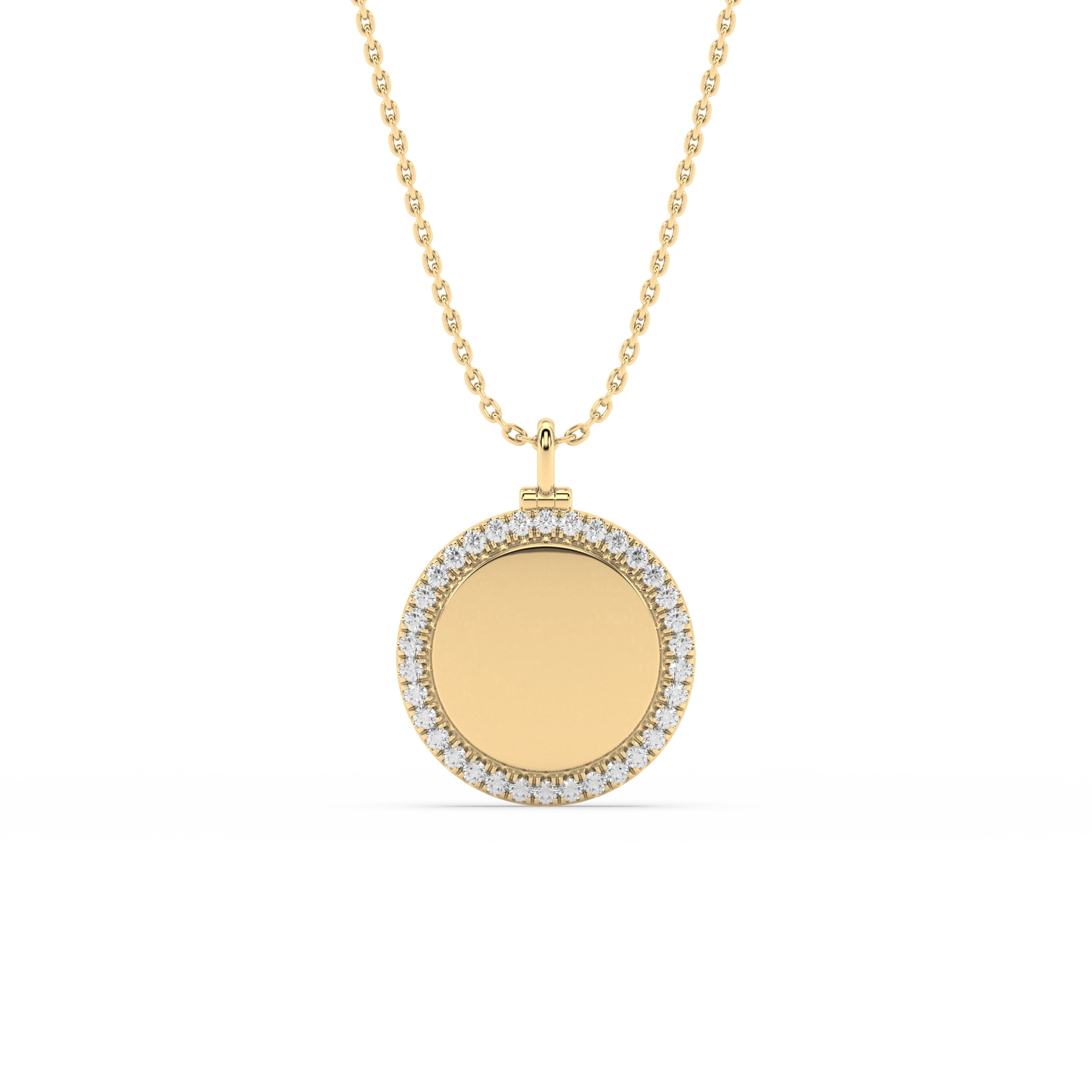 CYG-FV Gold Engravable Disc Pendant
