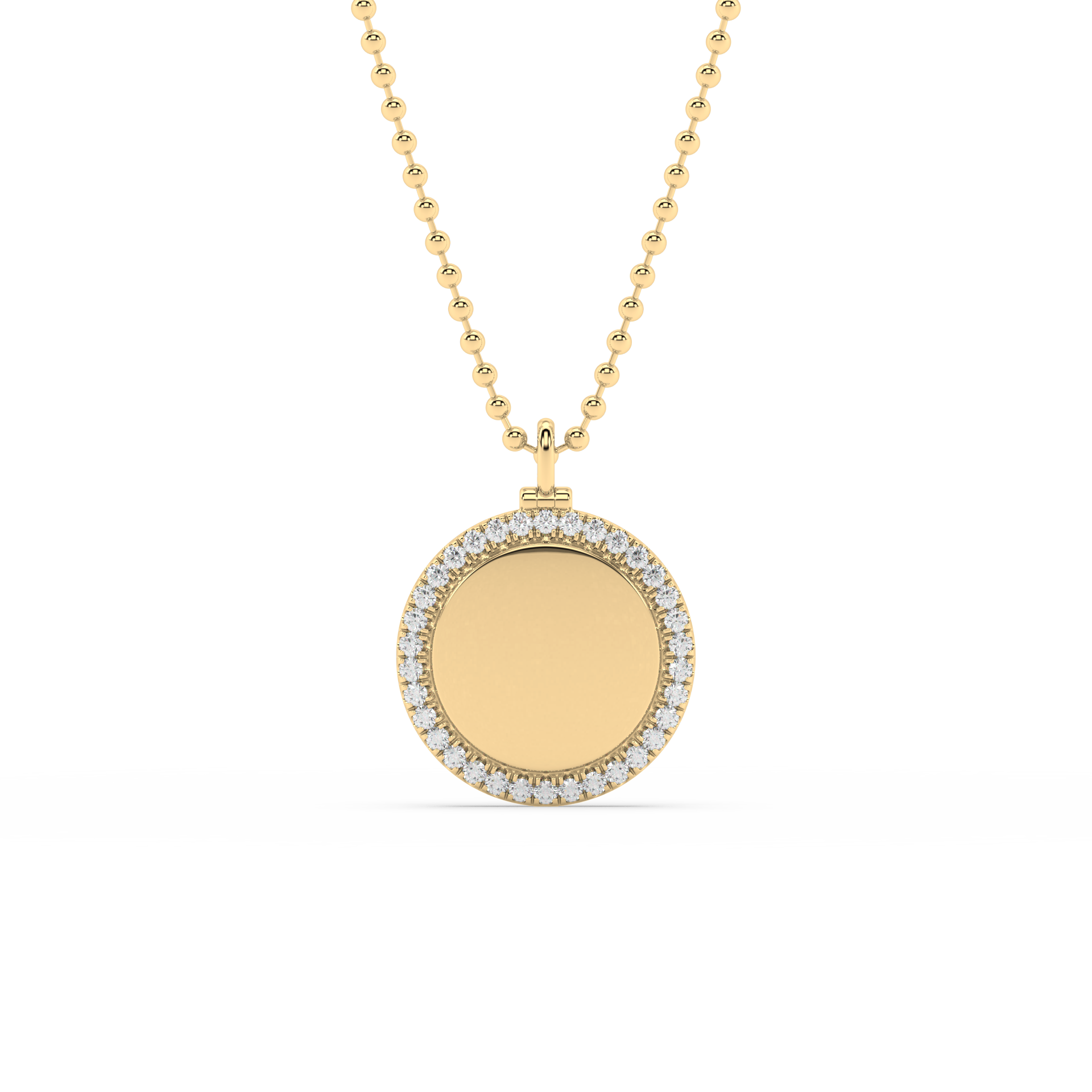 BYG-FV Gold Engravable Disc Pendant