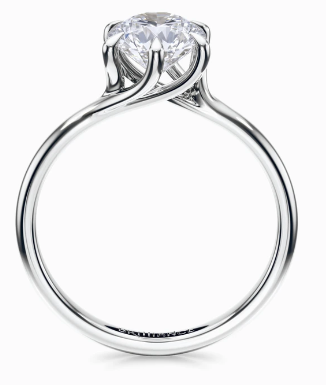 Twist Ring platinum Bridal Set