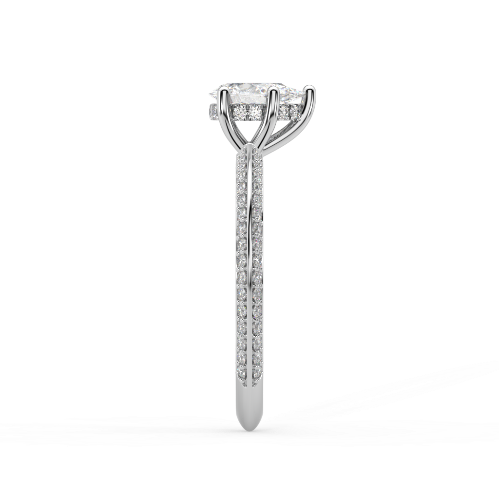 Romy Knife Edge Lab Grown Diamond Engagement Ring