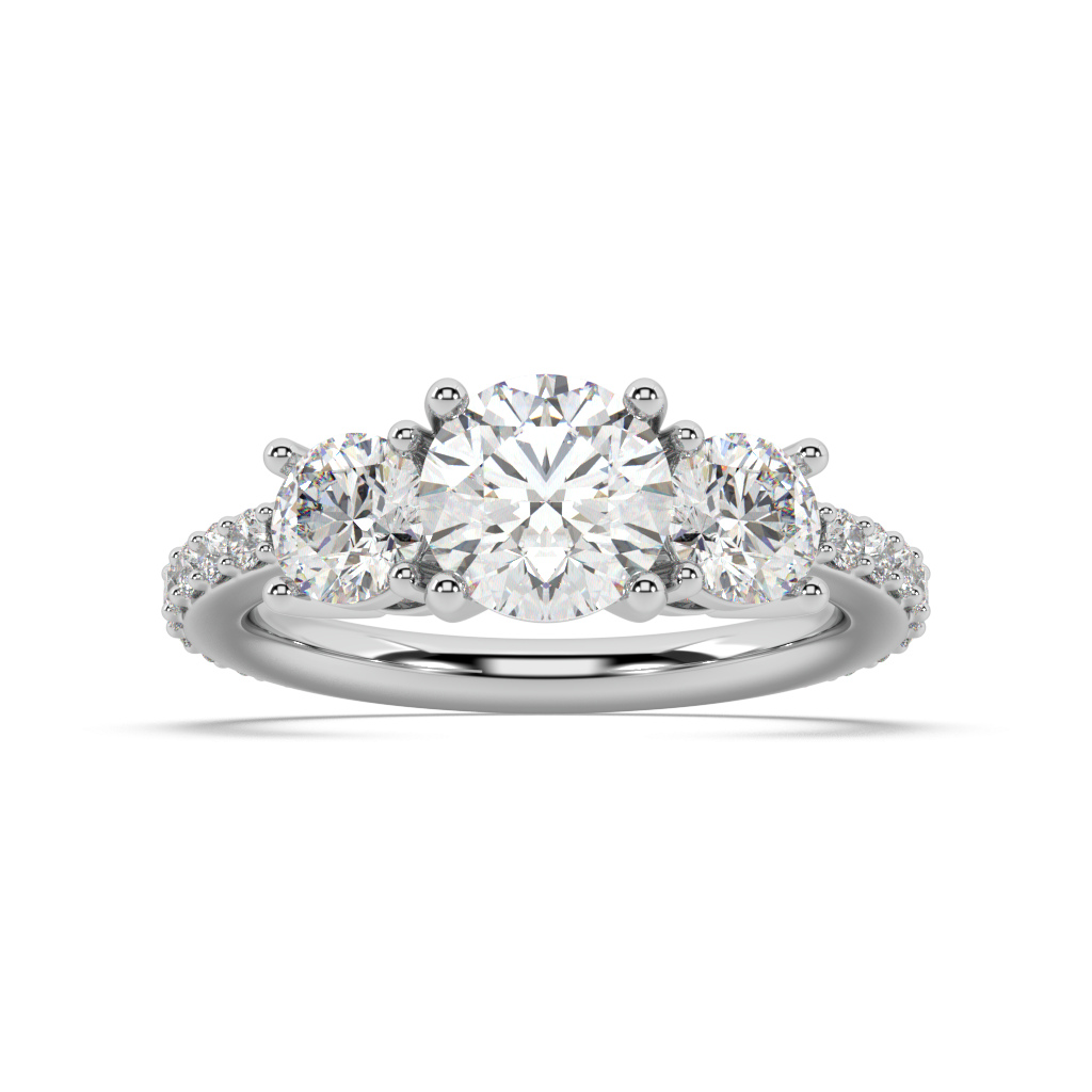 Cèline Three Stone Lab Grown Diamond Engagement Ring