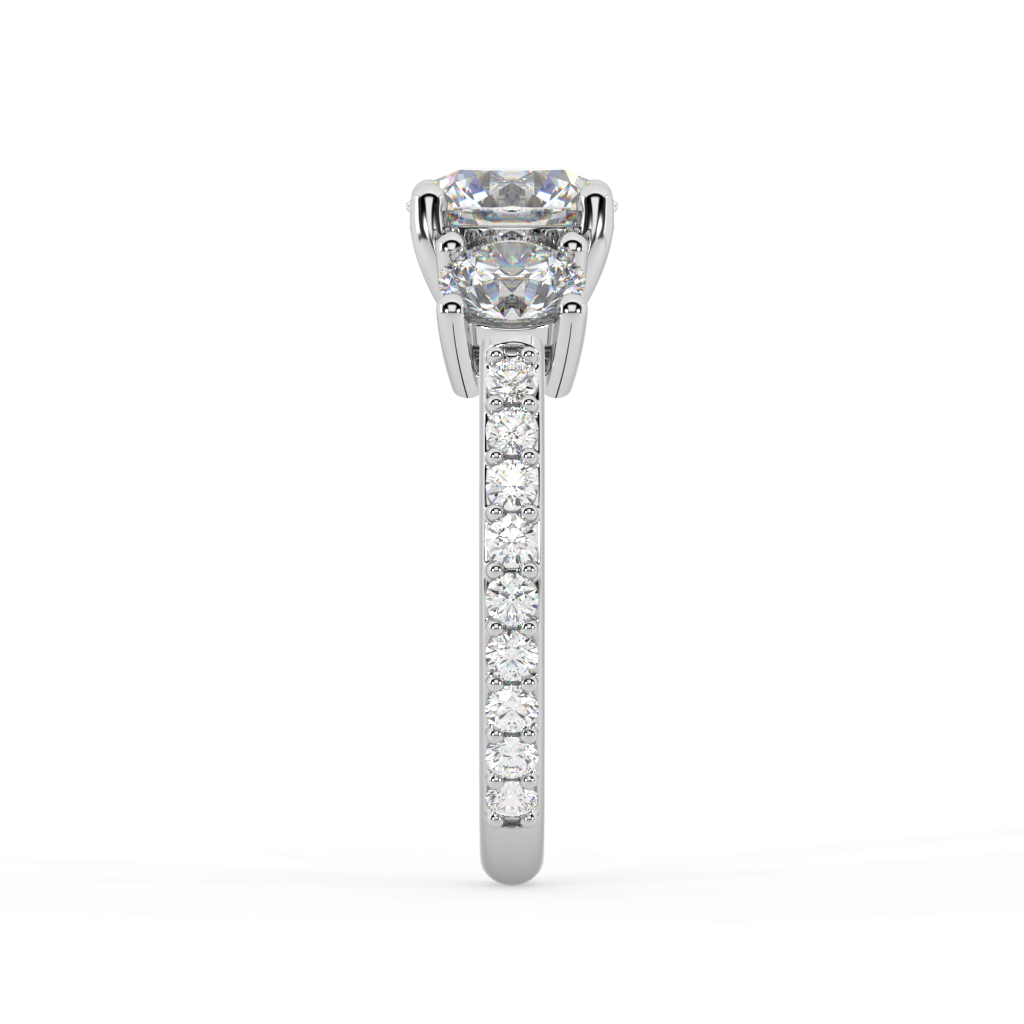 Cèline Three Stone Lab Grown Diamond Engagement Ring