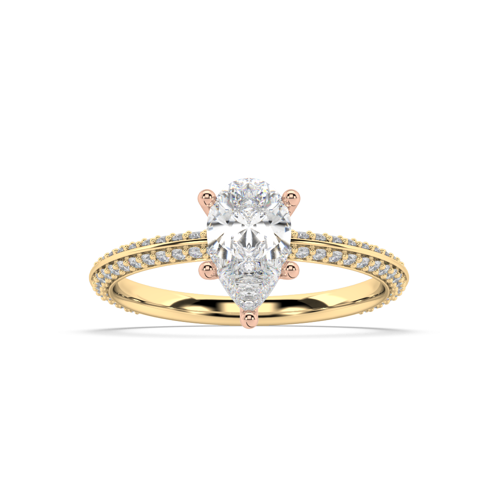 Romy Knife Edge Lab Grown Diamond Engagement Ring