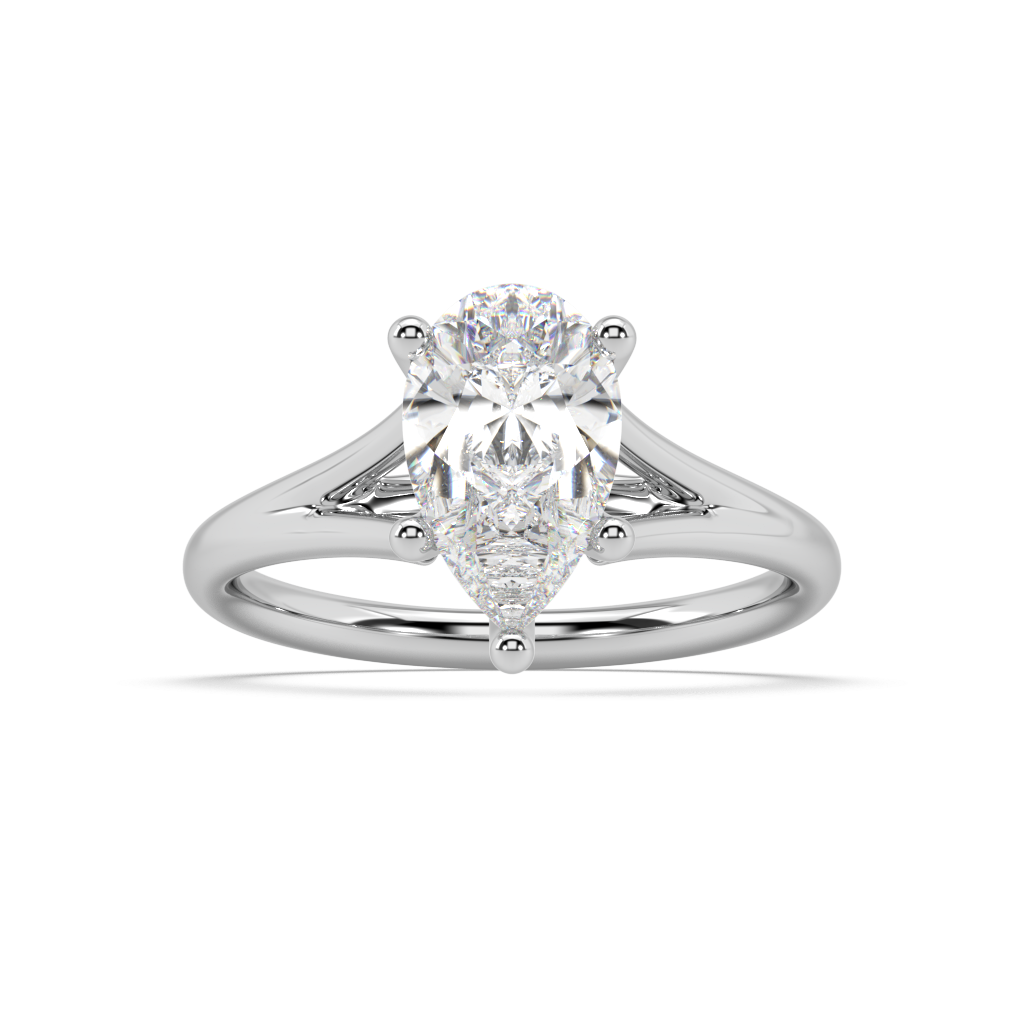 Margot Split natural mined diamond Engagement Ring