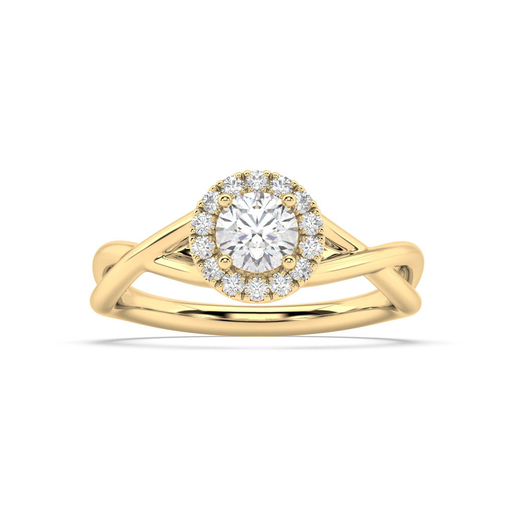 Amèlie Twist natural mined diamond Engagement Ring