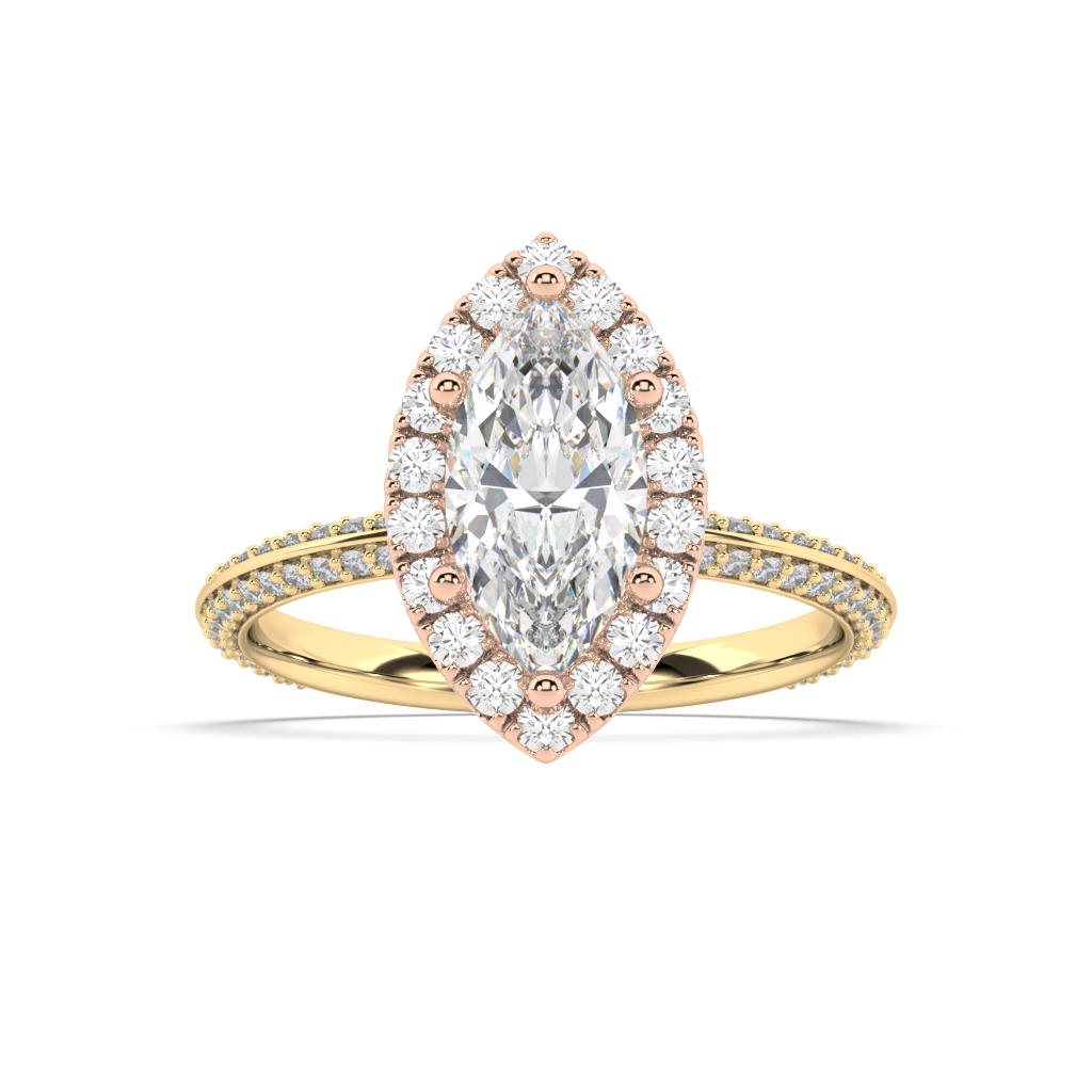 Romy Knife Edge lab grown diamond Engagement Ring