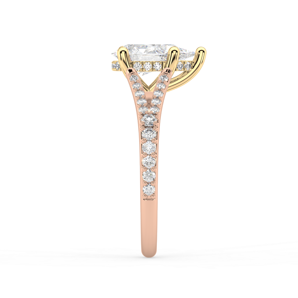 Margot Split lab grown diamond Engagement Ring