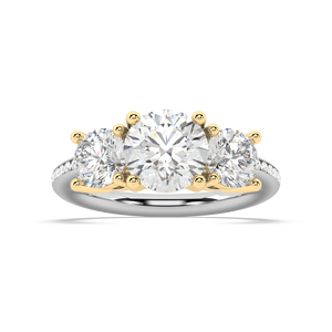 Cèline Three Stone lab grown diamond Engagement Ring