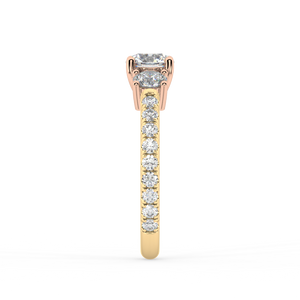 Cèline Three Stone lab grown diamond Engagement Ring