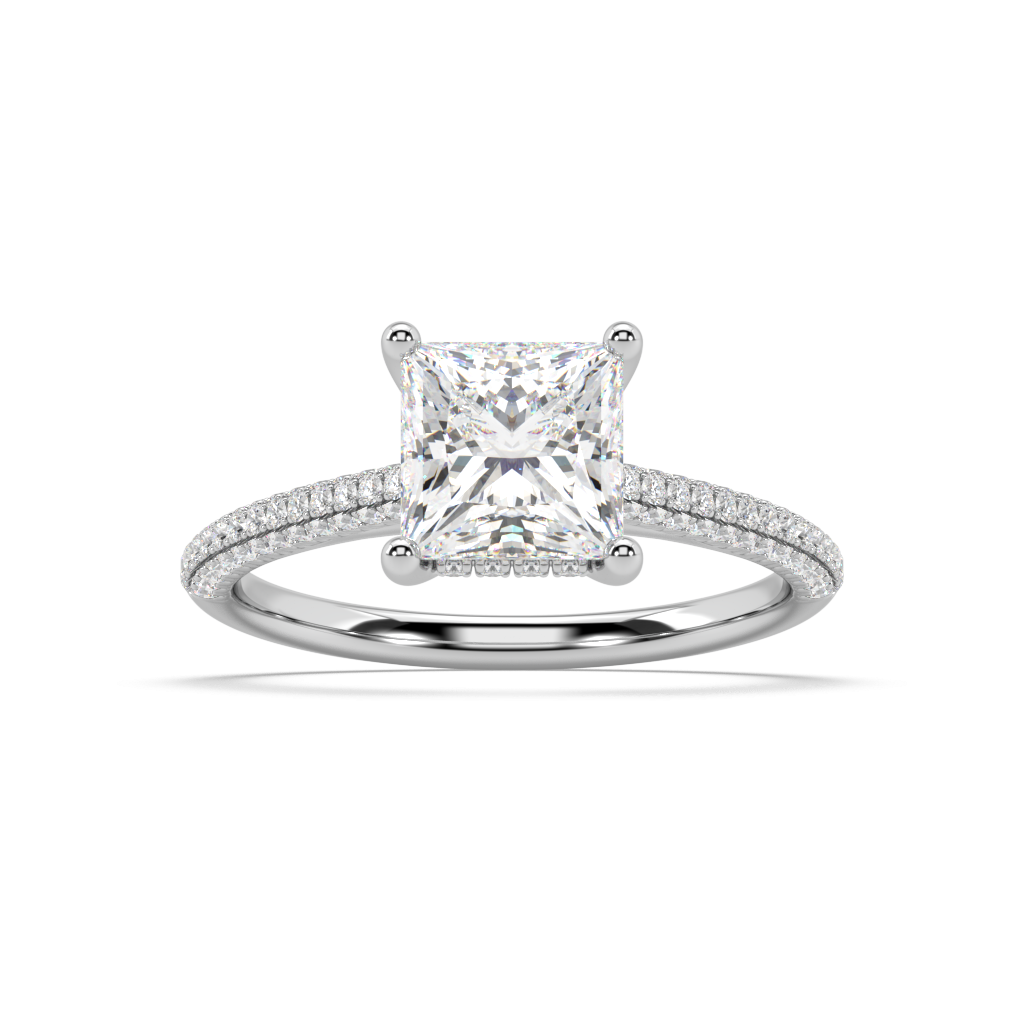 Isabella Cathedral lab grown diamond Engagement Ring