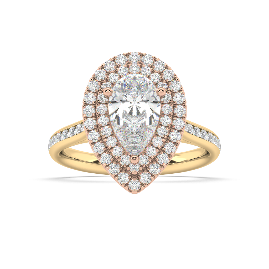 Isabella Cathedral lab grown diamond Engagement Ring