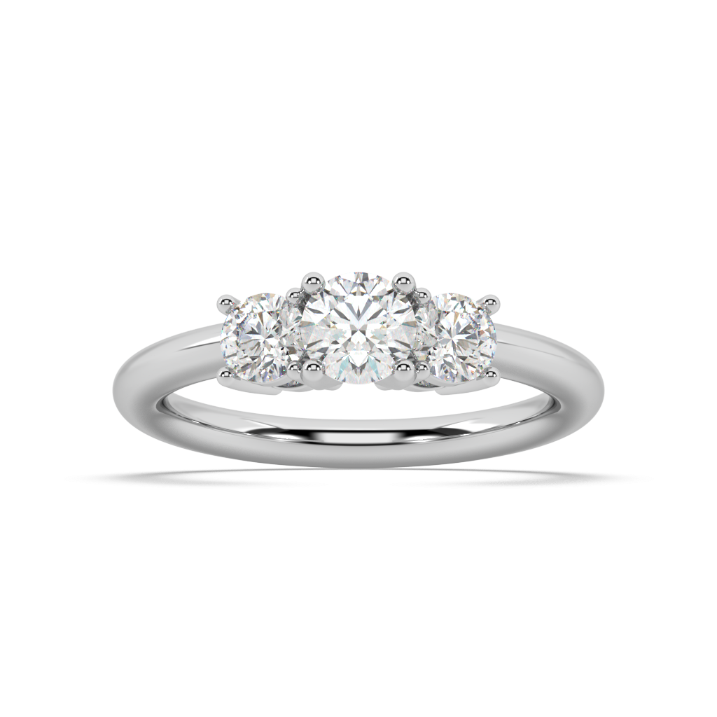 Cèline Three Stone lab grown diamond Engagement Ring
