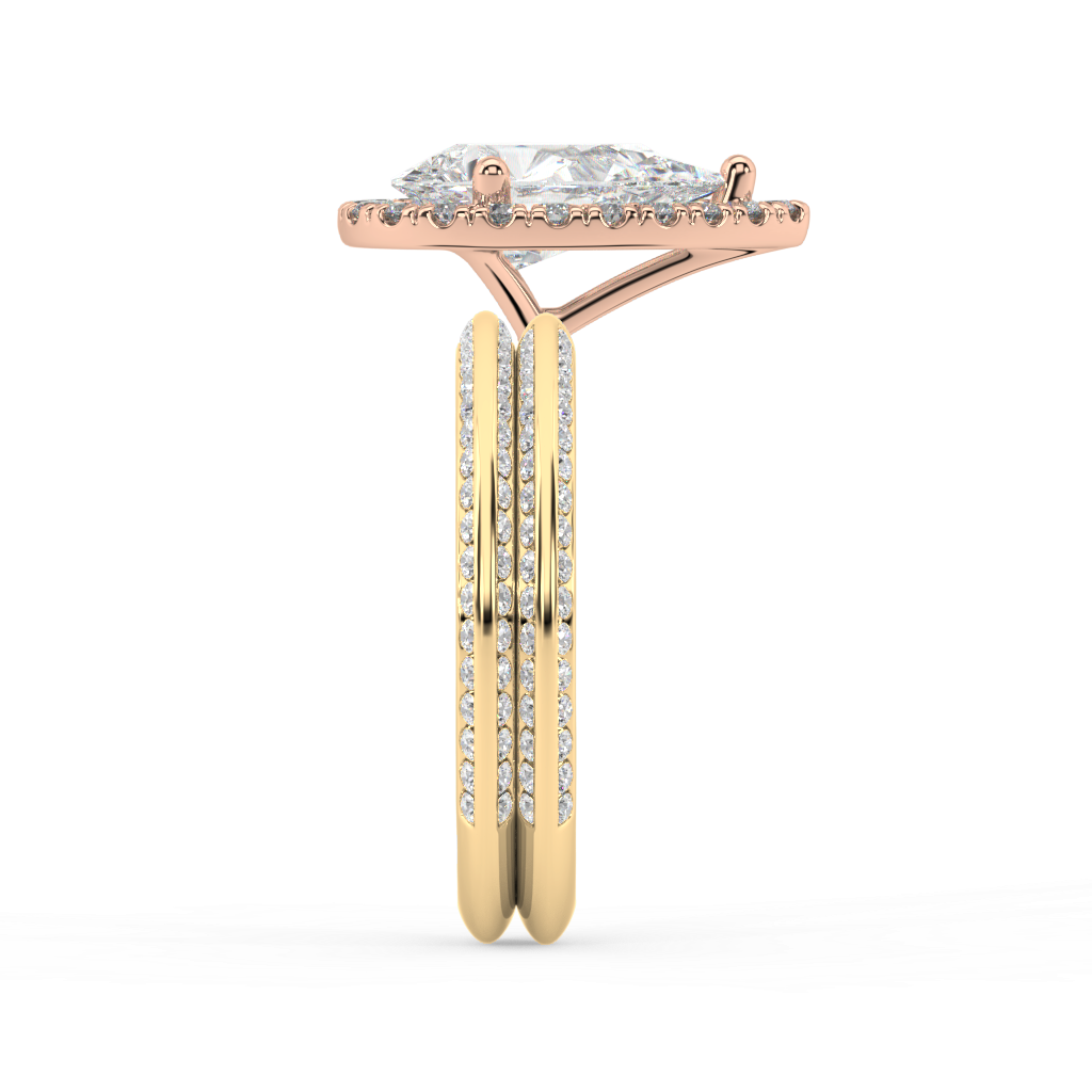 Romy Knife Edge lab grown diamond Engagement Ring