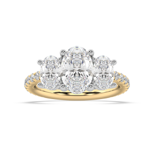 Cèline Three Stone lab grown diamond Engagement Ring