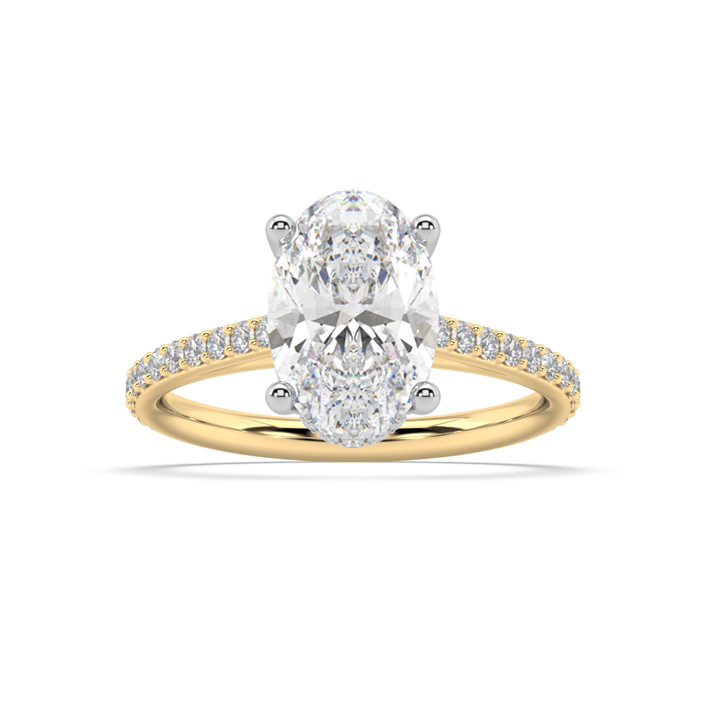 Isabella Cathedral lab grown diamond Engagement Ring
