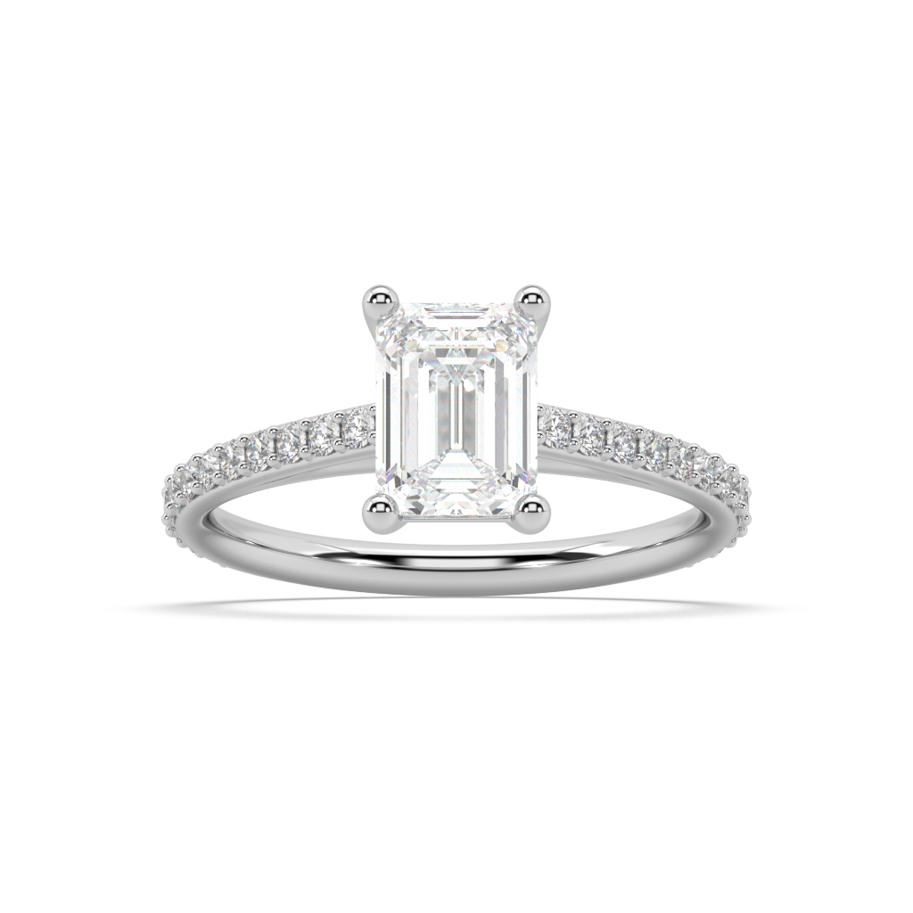 Isabella Cathedral lab grown diamond Engagement Ring