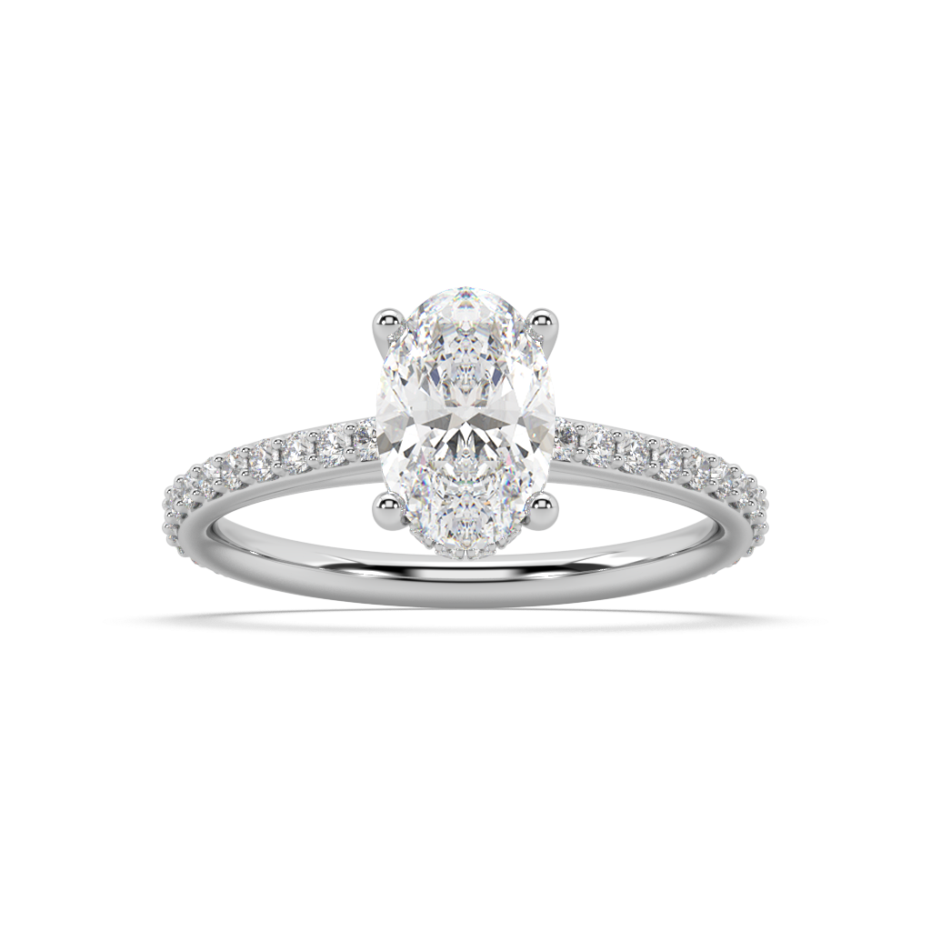 Isabella Cathedral lab grown diamond Engagement Ring