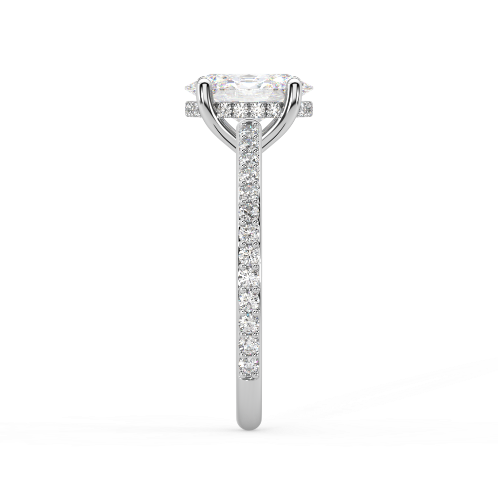 Isabella Cathedral lab grown diamond Engagement Ring