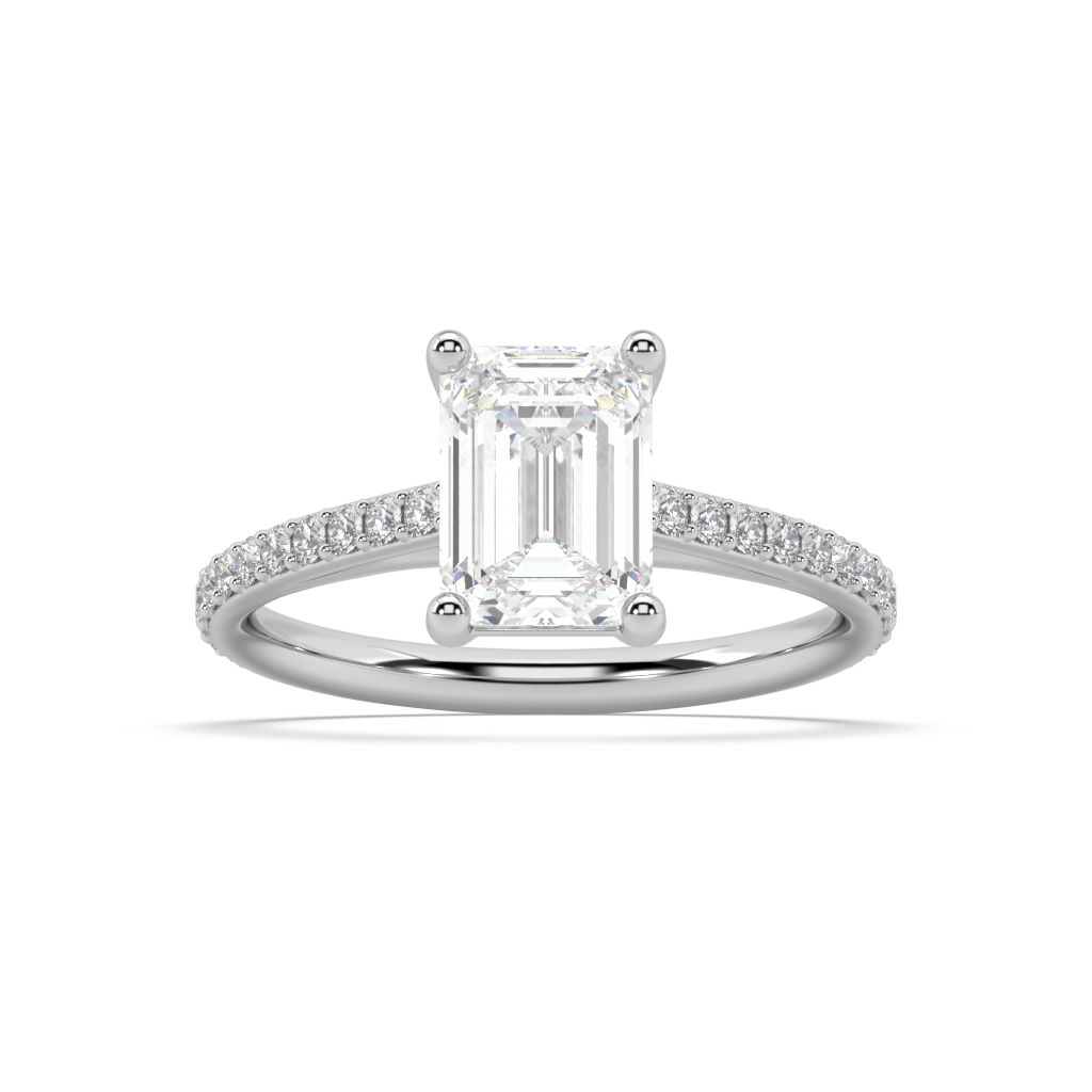Isabella Cathedral lab grown diamond Engagement Ring