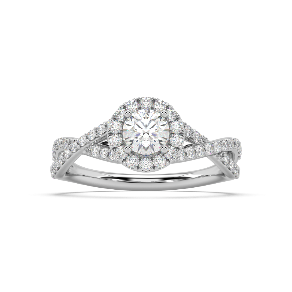 Amèlie Twist natural mined diamond Engagement Ring