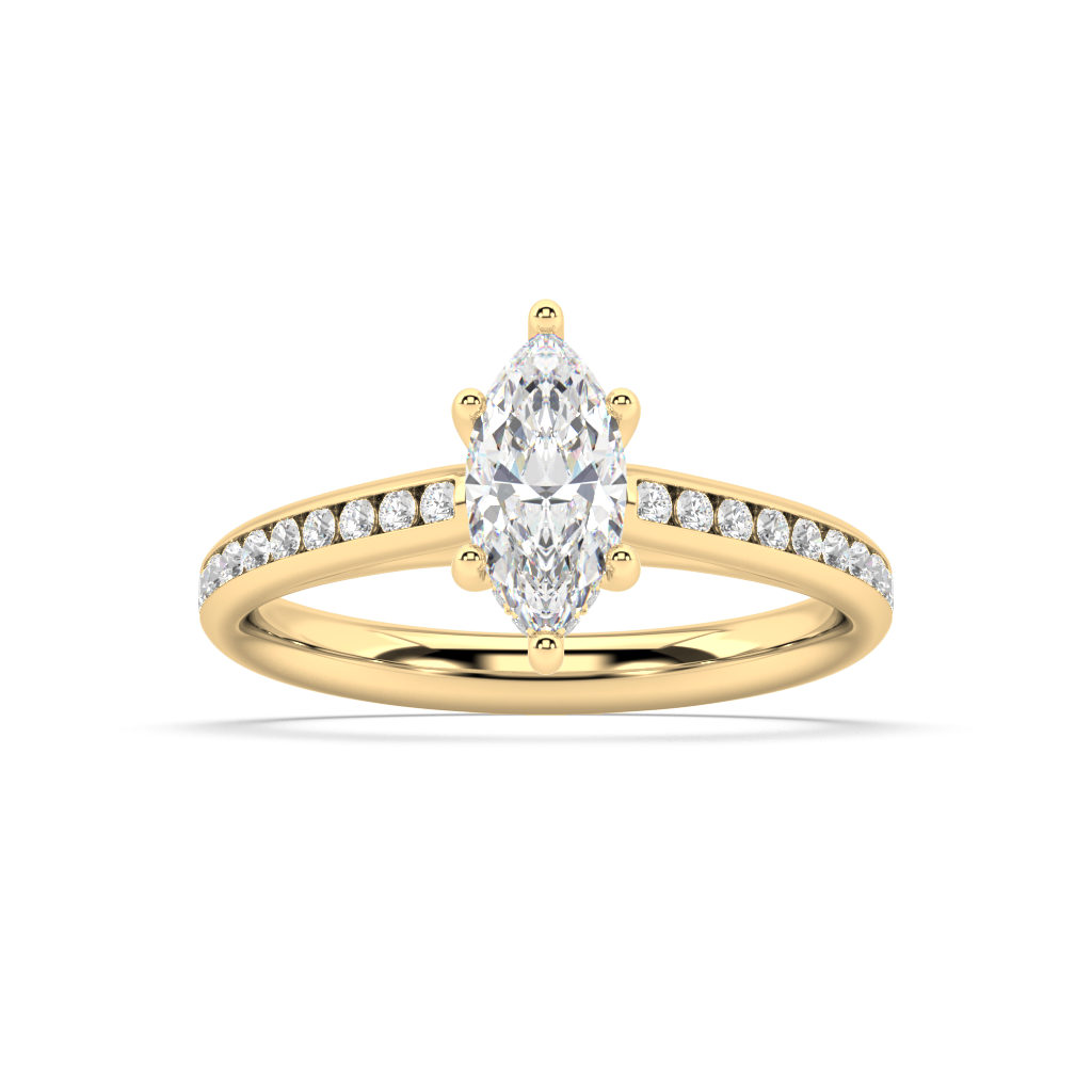 Isabella Cathedral lab grown diamond Engagement Ring