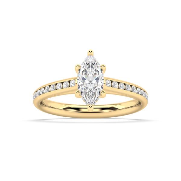 Isabella Cathedral lab grown diamond Engagement Ring