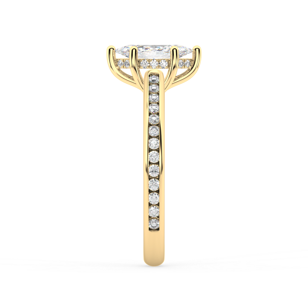 Isabella Cathedral lab grown diamond Engagement Ring