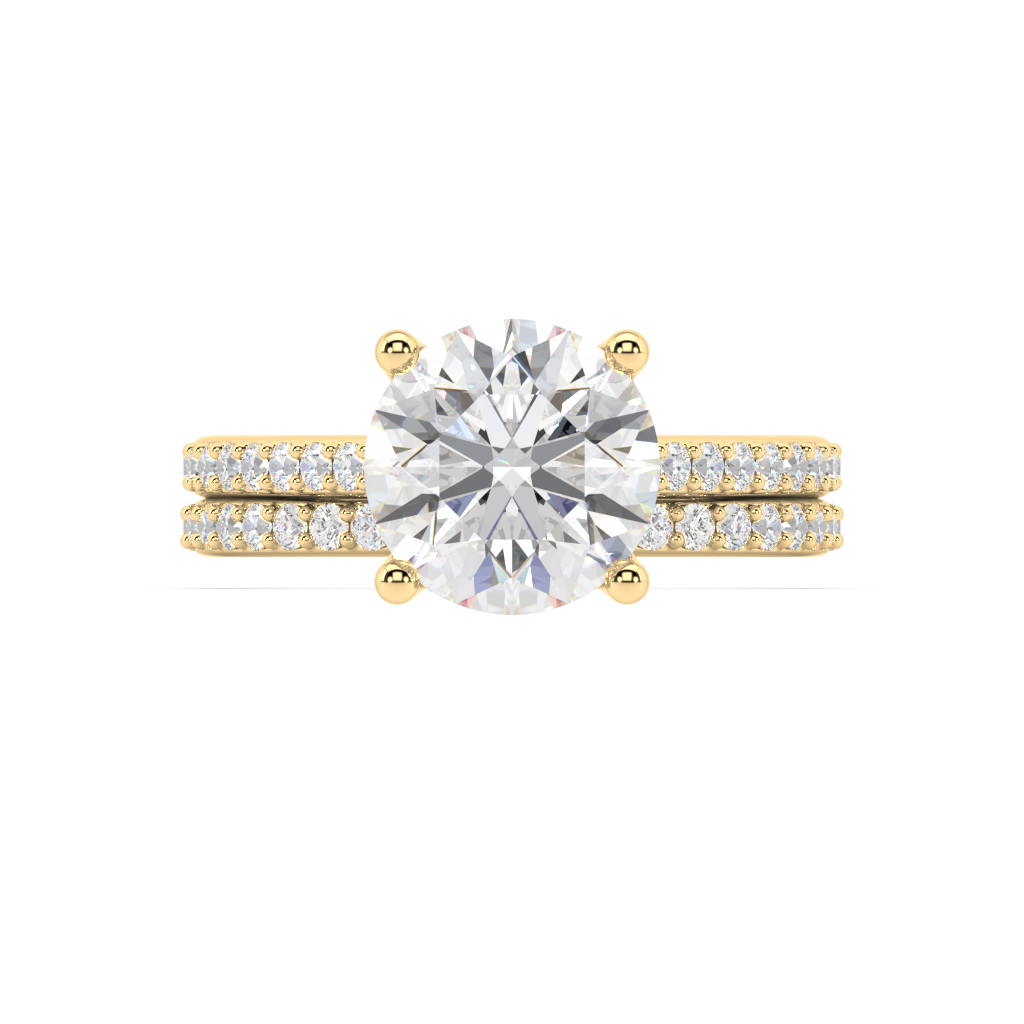 Isabella Cathedral lab grown diamond Engagement Ring