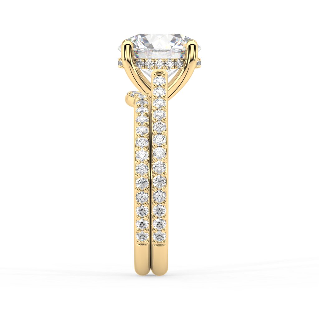 Isabella Cathedral lab grown diamond Engagement Ring