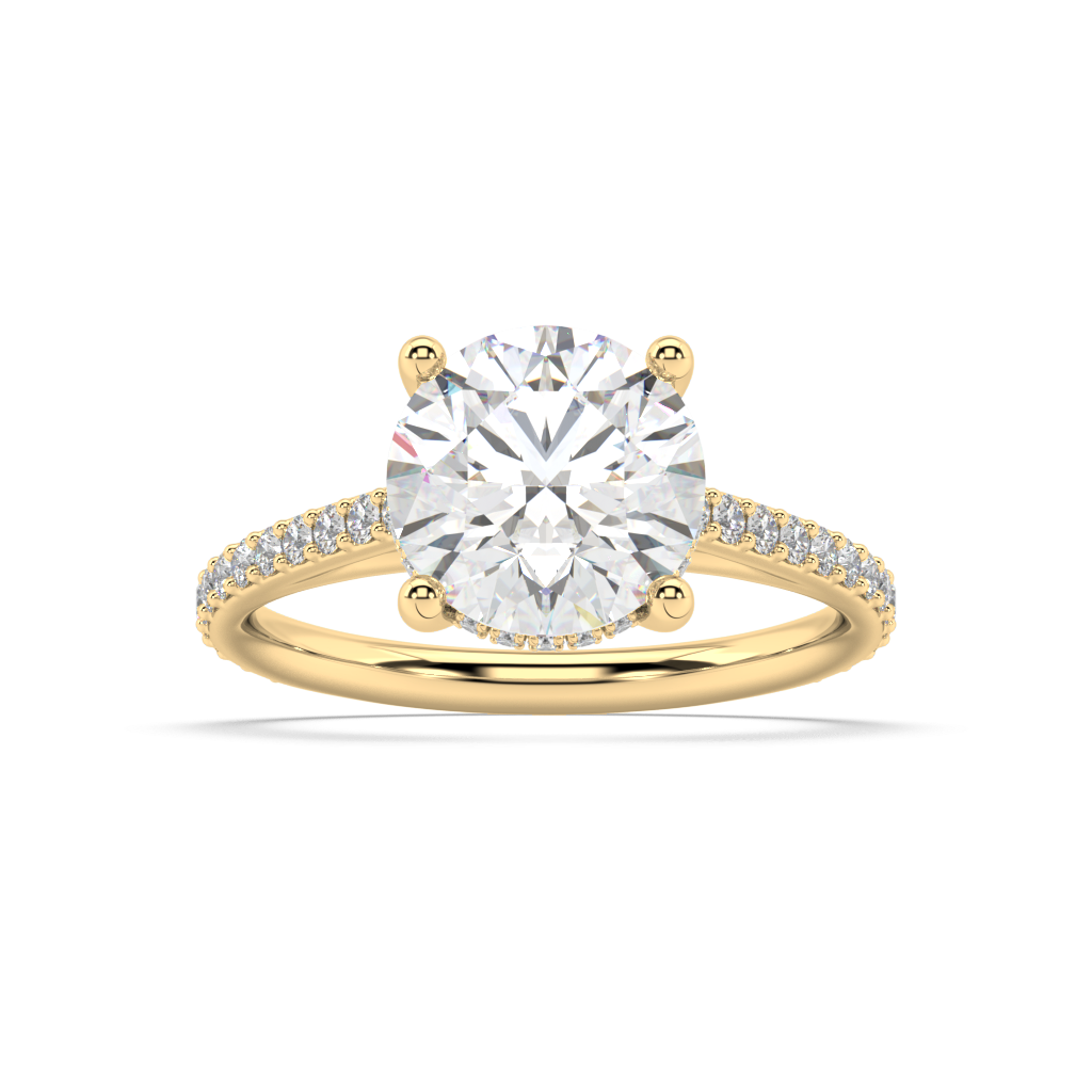 Isabella Cathedral lab grown diamond Engagement Ring