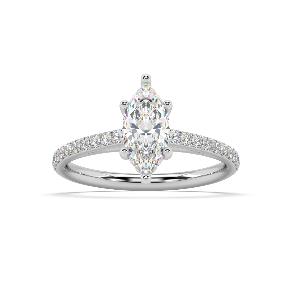 Isabella Cathedral lab grown diamond Engagement Ring