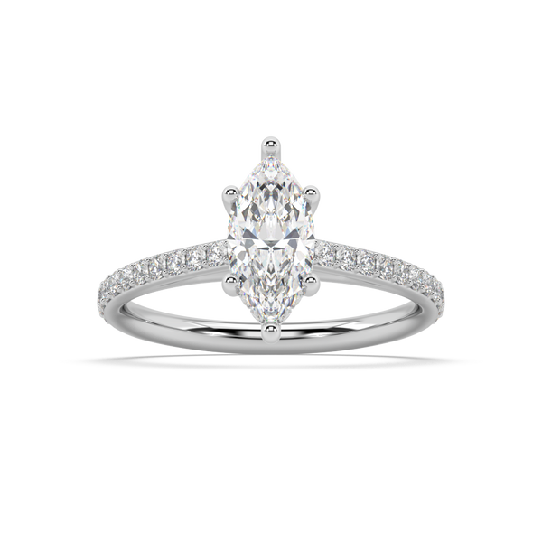 Isabella Cathedral lab grown diamond Engagement Ring