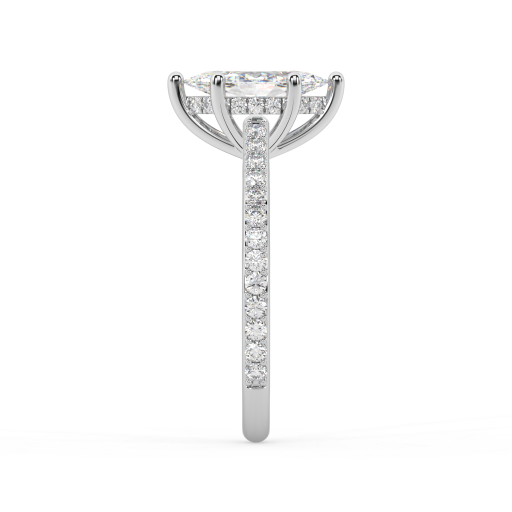 Isabella Cathedral lab grown diamond Engagement Ring