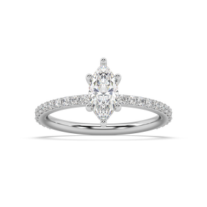 Isabella Cathedral lab grown diamond Engagement Ring